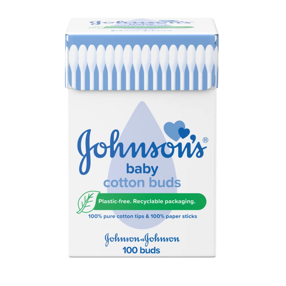 JOHNSON & JOHNSON Johnsons Baby Baumwoll Ohrstäbchen 100er Pack - Bild 1 von 1