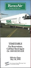 Reno Air system timetable 5/18/95 [5041] Buy 4+ save 25%