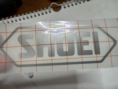 4 pack Silver Replacement Decals for Shoei Helmets Approx 4''X1.5'' Stickers