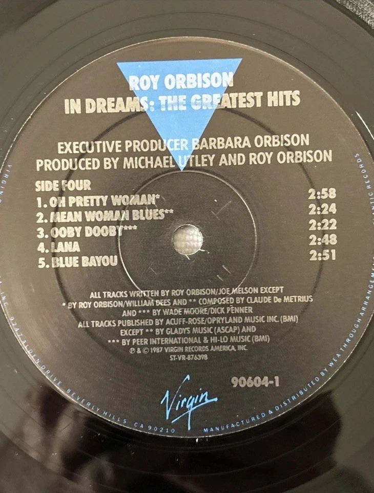 ROY ORBISON In Dreams: The Greatest Hits (1987) Vinyl 2x LP Records. NEAR MINT - Image 3 of 4