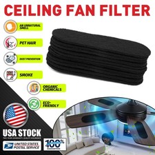 20 Pack Ceiling Fan Filters for Blades Activated Coconut Carbon Air Purifier Pad