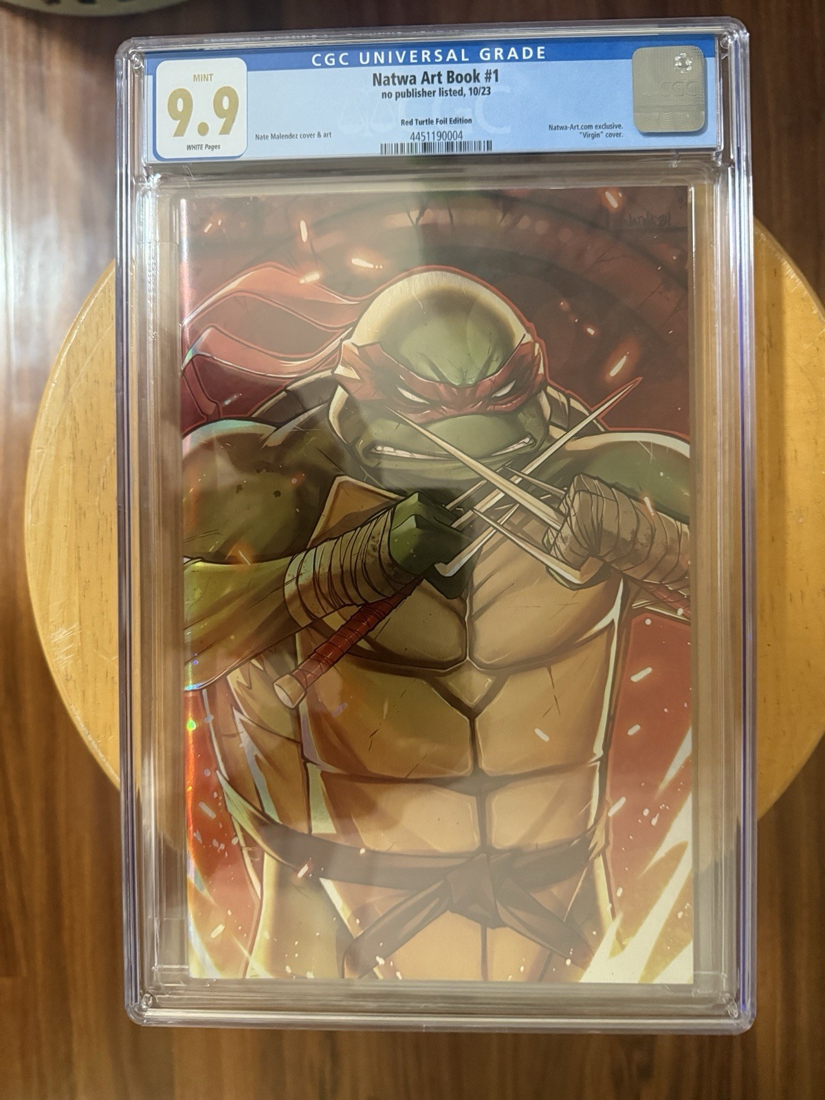Natwa Art Book #1 CGC 9.9 TMNT Red Turtle Foil Edition￼