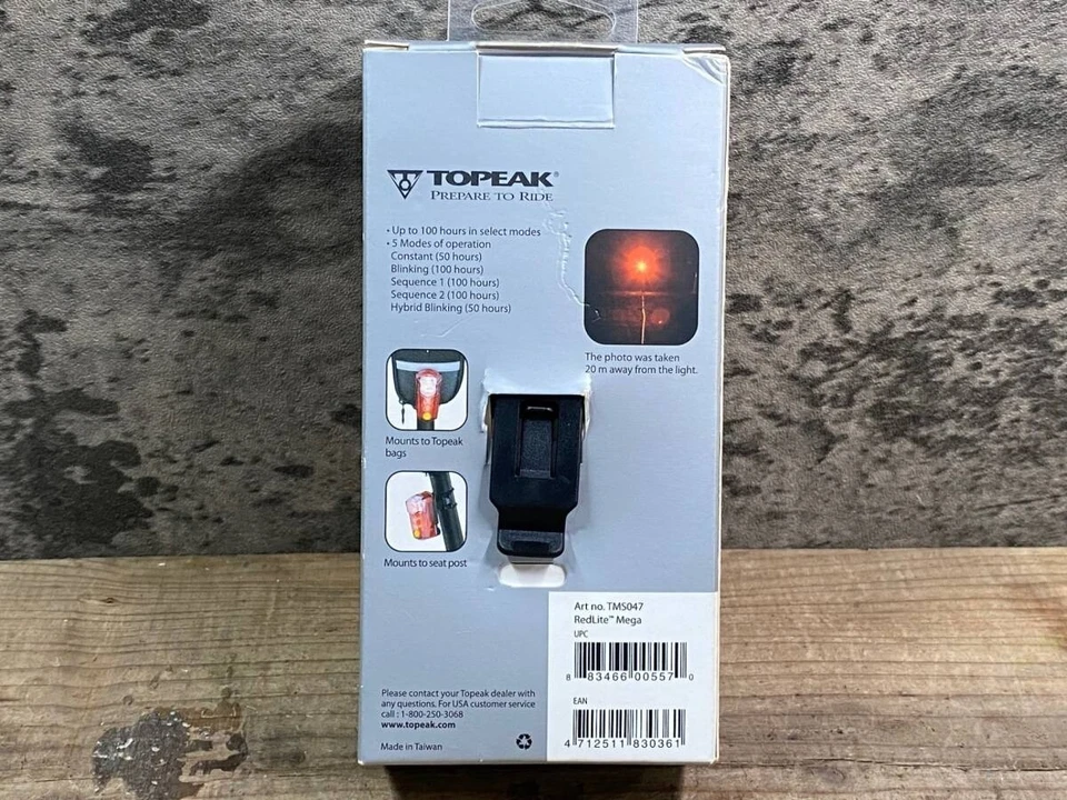 TOPEAK RED Lite Mega Tail Light Cycling Accessories first come first served - Image 2 of 4