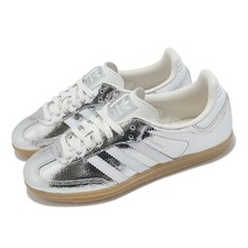 adidas Originals Samba OG W Silver Metallic Cracked Leather Women Casual JR0035