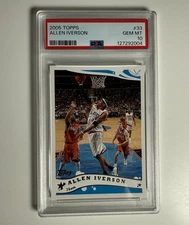 2005 TOPPS Allen Iverson #33 PSA 10 GEM Mint NBA Sixers HOF The Answer AI