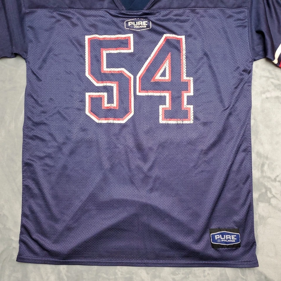 Vintage Pure Polaris Jersey Shirt Men L Navy Red 54 ATV Racing Mesh Y2K Moto Tee - Image 2 of 4