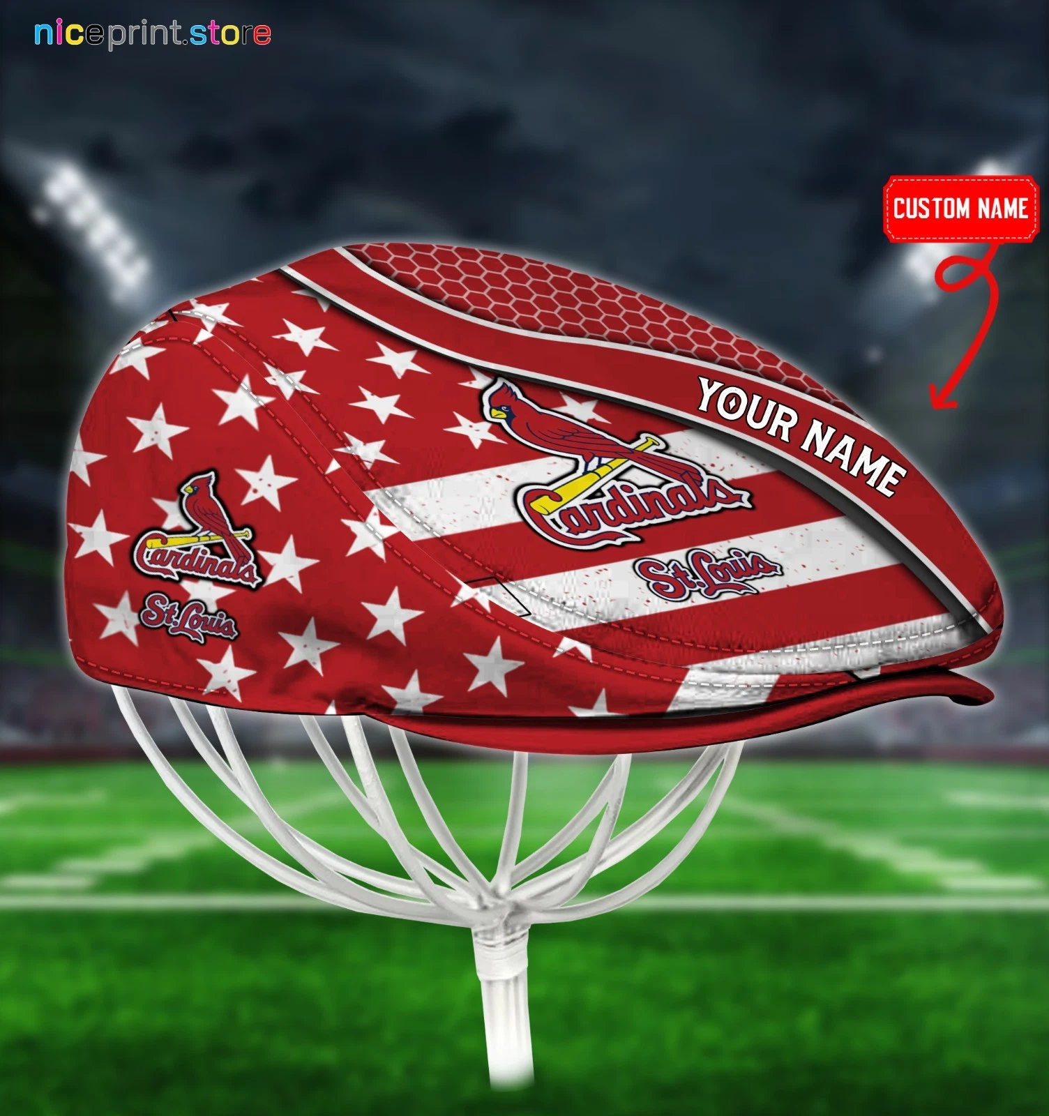 St Louis Cardinals Jeff Cap Baseball Flat Cap Golf Cap Accessories