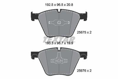 Textar 2567501 brake pad set, disc brake for BMW