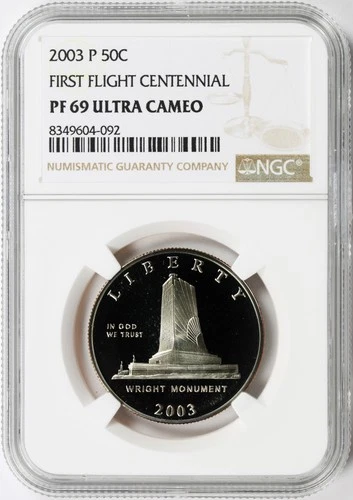 2003-P 50c First Flight Centennial Commemorative Half Dollar NGC PF69UCAM