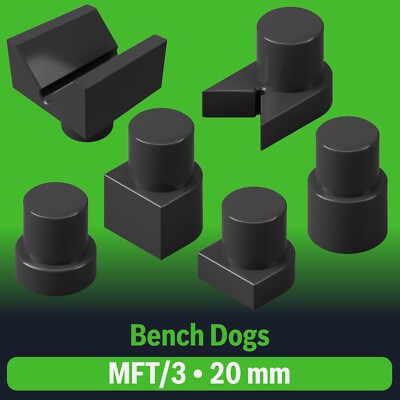 20mm MFT/3 FESTOOL Bankhaken Bench Stop Corner Angle Dog Anschlag Werkbank Tisch