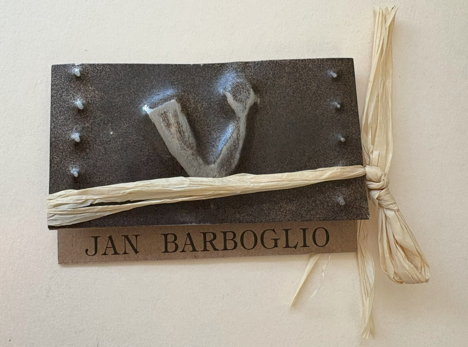 Jan Barboglio Tag Iron Arm  OriginaL Tag 3 3/8" (TAG ONLY)