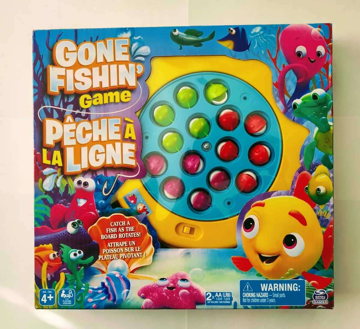 Reel Them in Let's Go Fishing GAME 2-4 Players Kids Ages 4 Need 2 AA  Batteries for sale online