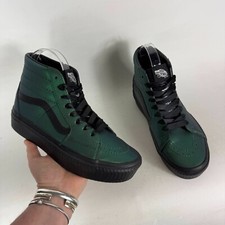 Vans Sk8-Hi Sneakers Womens 7 Green Leather Lace-Up High-Top Harry Potter