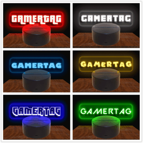 Gamertag Personalized Custom Neon Sign Night Light Game On 16 Colors By Remote - Bild 1 von 15