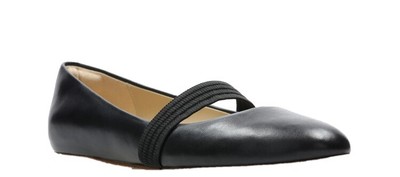 ladies black leather flat shoes uk