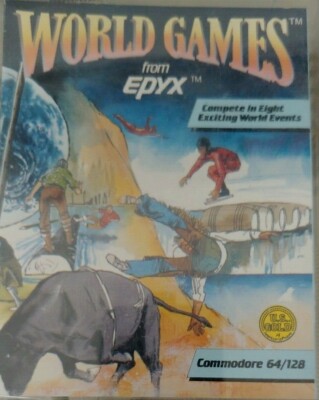 World Games (Epyx 1986) Commodore C 64 (Tape, Box) works 8-bit classic