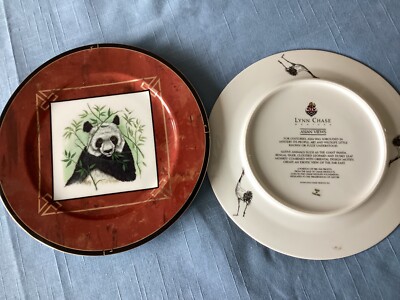 Lynn Chase Asian Views The Giant Panda Salad plate 9  Set (2)