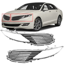 For 2013-2016 Lincoln MKZ Front Bumper Grill Grille Radiator Chrome Set LH&RH