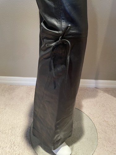Craig Signer napa leather tie back pants Size 4 - Picture 5 of 6
