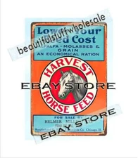 brewery pub wall art Harvest Horse Feed farm barn country living metal tin sign