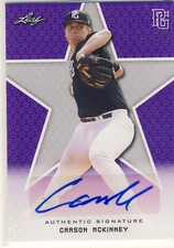 CARSON MCKINNEY 2020 Leaf Perfect Game PG Blank Back AUTO /1 TEXAS 1/1