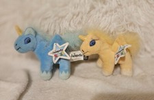 Neopets Lot of 2 McDonalds Mini Plushies Blue  Yellow Uni with Original Tags