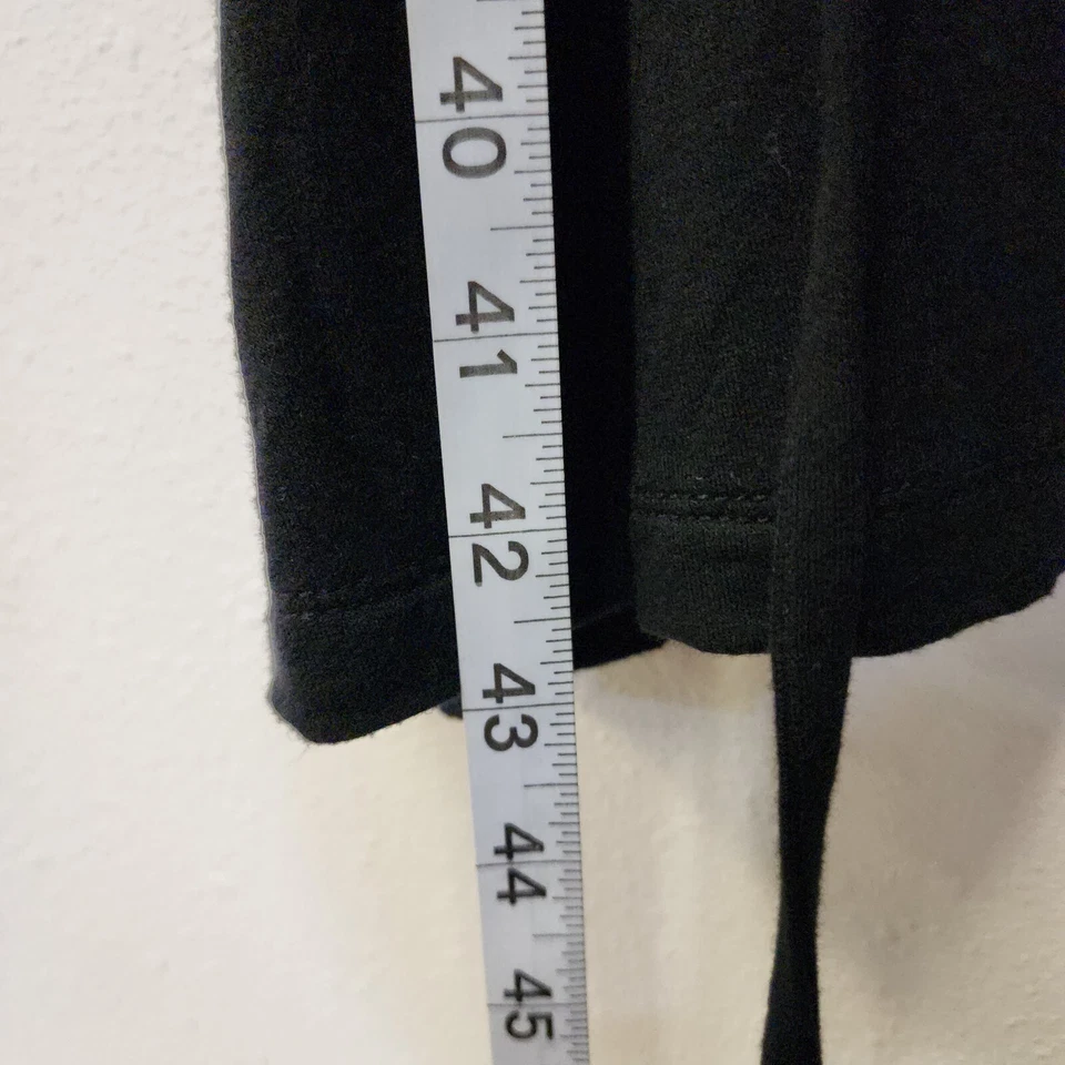 Lou Grey Dress M Blk Tie Waist Tank Summer Minimalist Midi T-shirt Soft Stretch - Image 4 of 4