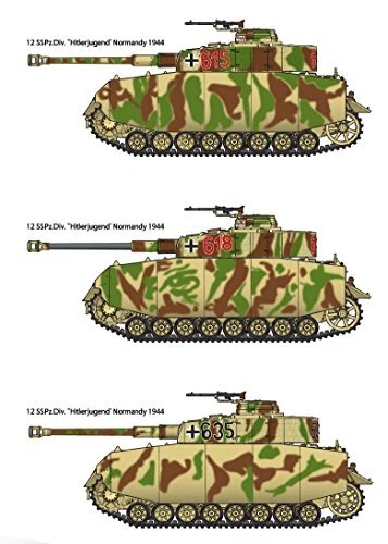 German Panzer IV Ausf.H. Pz.kpfw.IV Ausf.h "Ver Mid" Plastic Kit 1:25 Model - Immagine 3 di 4