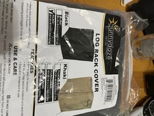 NEW 5 Foot Sunnydaze Outdoor Firewood Log Rack Cover Black 62" x 24”x 42"