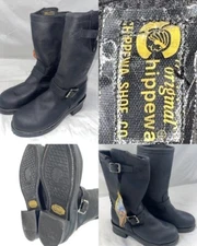 VTG 70S MENS 5 NEW CHIPPEWA LEATHER MOTORCYCLE BIKER ENGINEER STEEL TOE BOOTS