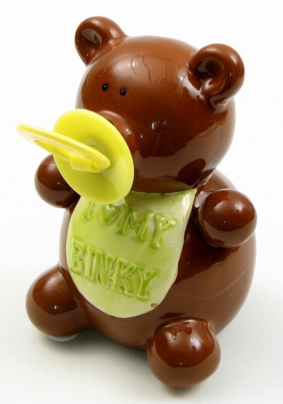 Bear Shaped Binky Money Bank for Saving Coins and Cash