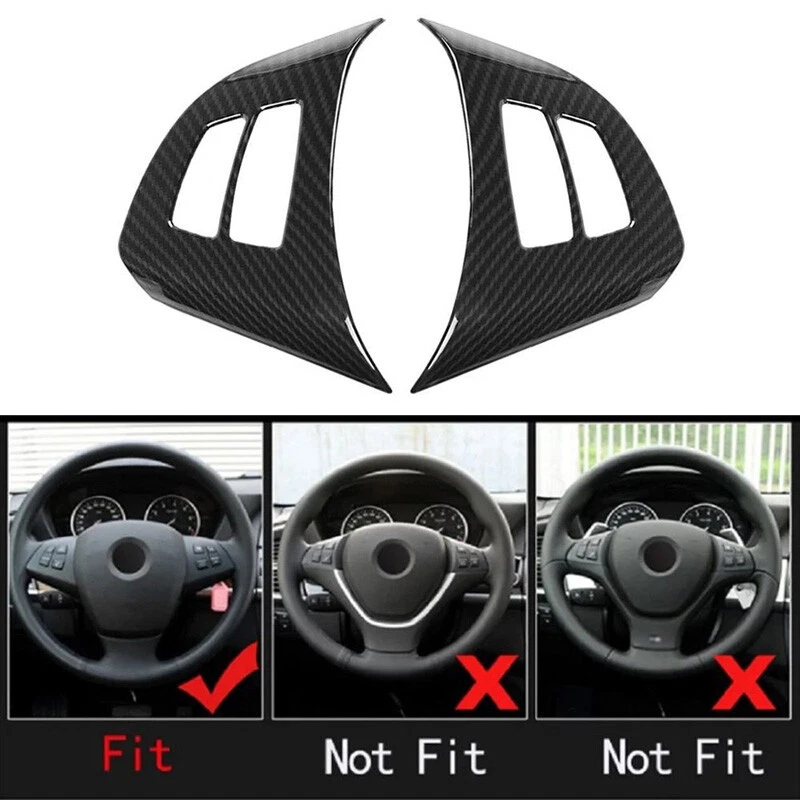 Tampa de quadro de botão de volante de carro 3 peças para BMW X5 E70 X6 E71 2008-2013 2012 - Imagem 4 de 4