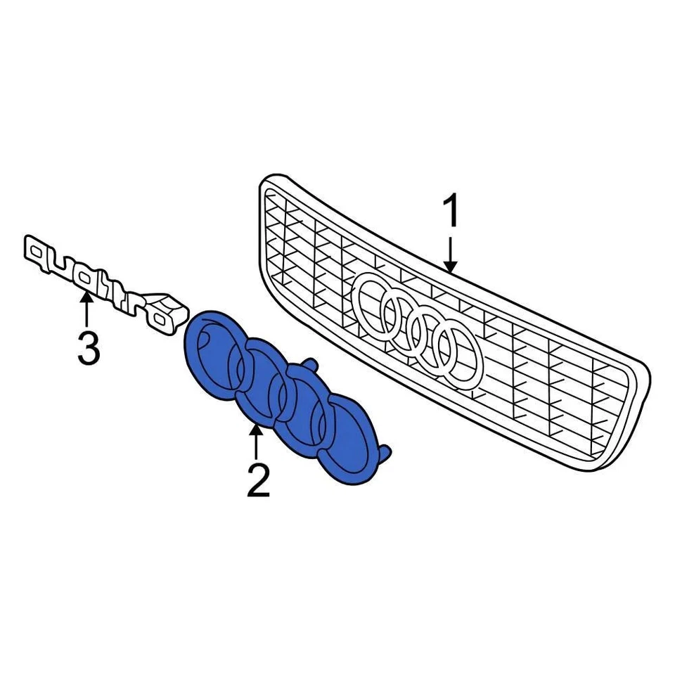 For Audi Allroad Quattro 2001-2005 Audi Front Grille Emblem - Изображение 2 из 2