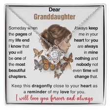 To My Granddaughter Love Knot Necklace – Forever Love Gift from Grandma