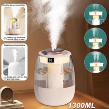 1.3L Humidifiers Ultrasonic Warm  Cool Mist LED Humidifier Top Fill for Bedroom