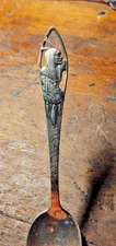 Antique Sterling Silver Souvenir Spoon Indian Chief  Grand Canyon