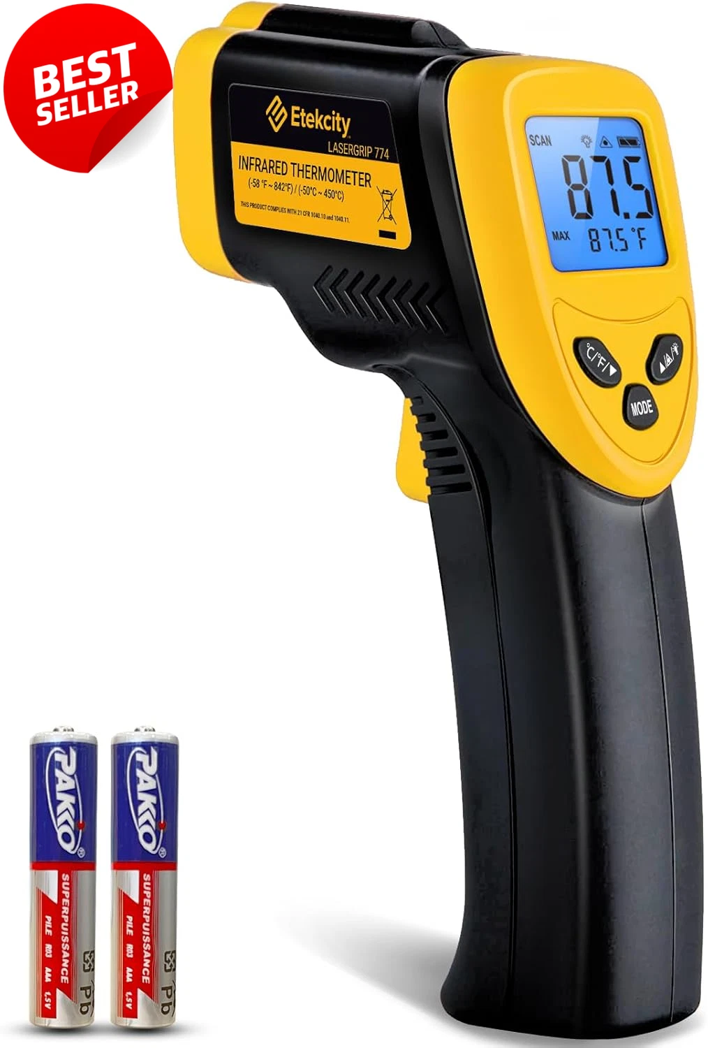 Infrared Thermometer Gun Laser 774 Cooking Meat Oven Adjustable - US