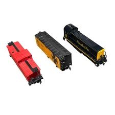 Vintage Santa Fe HO Train Lot Diesel 3415 Boxcar Caboose 3 Cars Yugoslavia