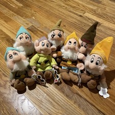 MOUSEKETOYS Seven Dwarfs Bean Bag Plush Set Lot 7 New w/ Tags NWT