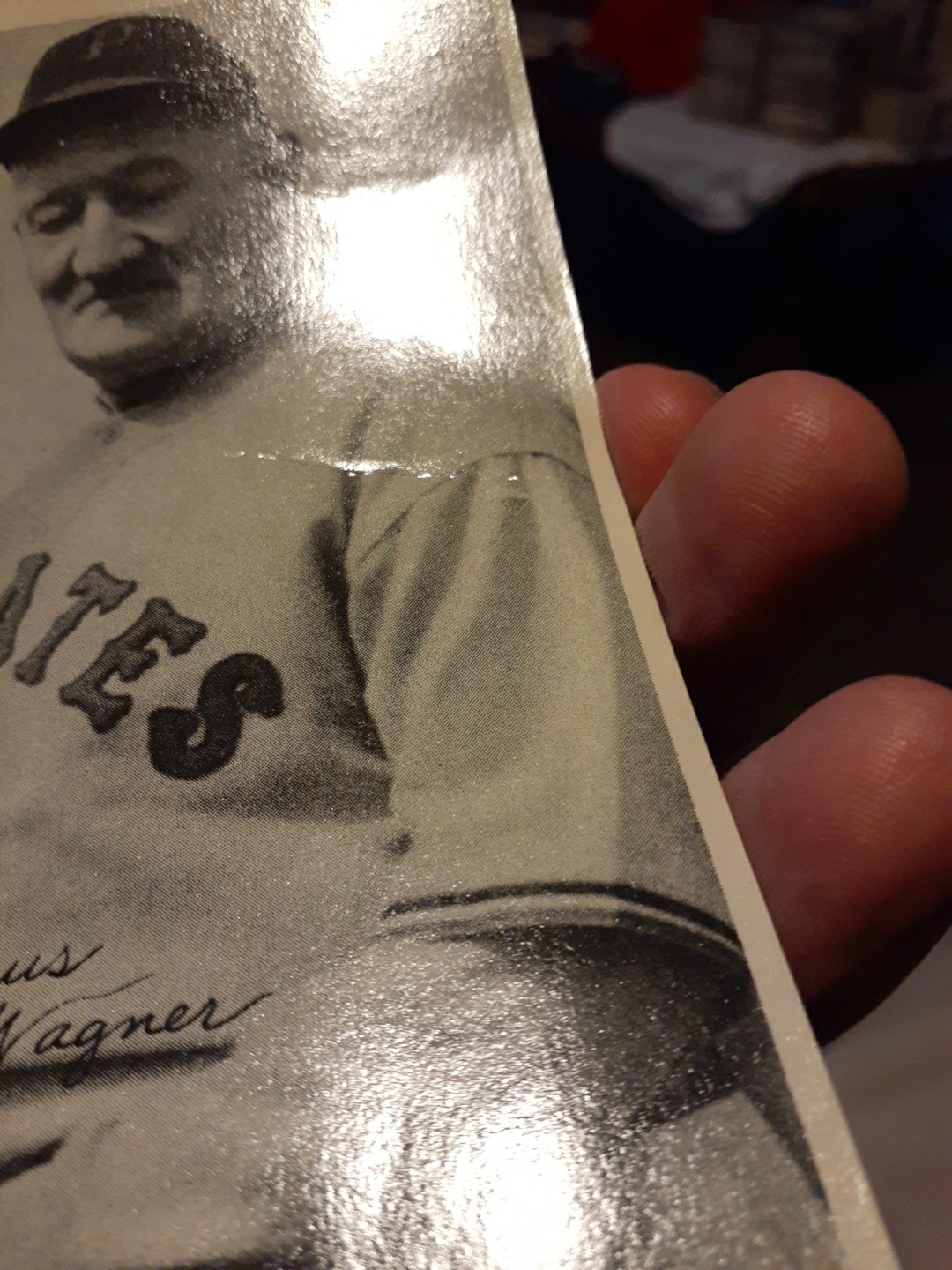1936 Honus Wagner National Chicle Fine Pen (R313). Two Minor Creases. See Pics view 2