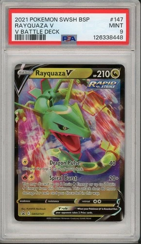 2021 Pokemon V Battle Deck Black Star Promo Rayquaza V #147 PSA 9