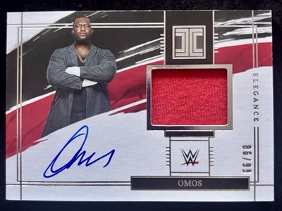 2022 Panini Impeccable WWE Omos Elegance Auto Relic /99 86/99 EM-OM
