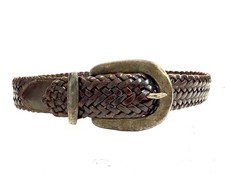 Jenny  The Boys Medium Brown Leather Braided Belt