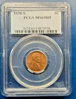 1938-S Lincoln Wheat Penny MS65 RD