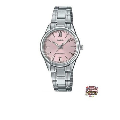 Casio LTP-V005D-4B2 Women's Standard Stainless Steel Pink Dial 3-Hand Analog