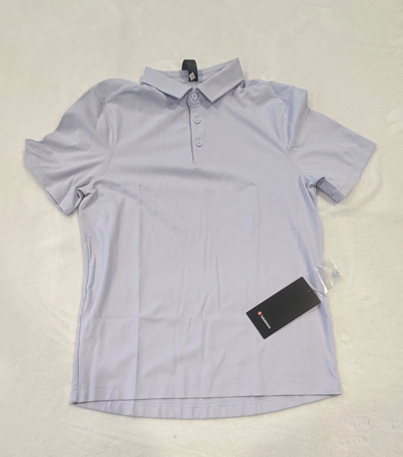 Lululemon Mens ShowZero SlimFit Polo Shirt Sz M ATRU SRNB Blue
