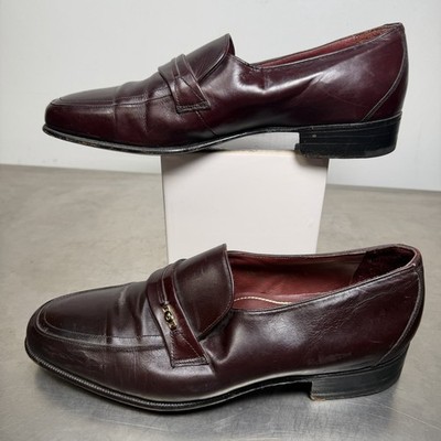 Vtg Florsheim Royal Imperial Mens Sz 5.5E Cordovan Loafers Burgundy USA
