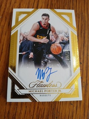 2023-24 Panini Flawless Michael Porter Jr GOLD Frame Signatures AUTO 09/10 #FFS-