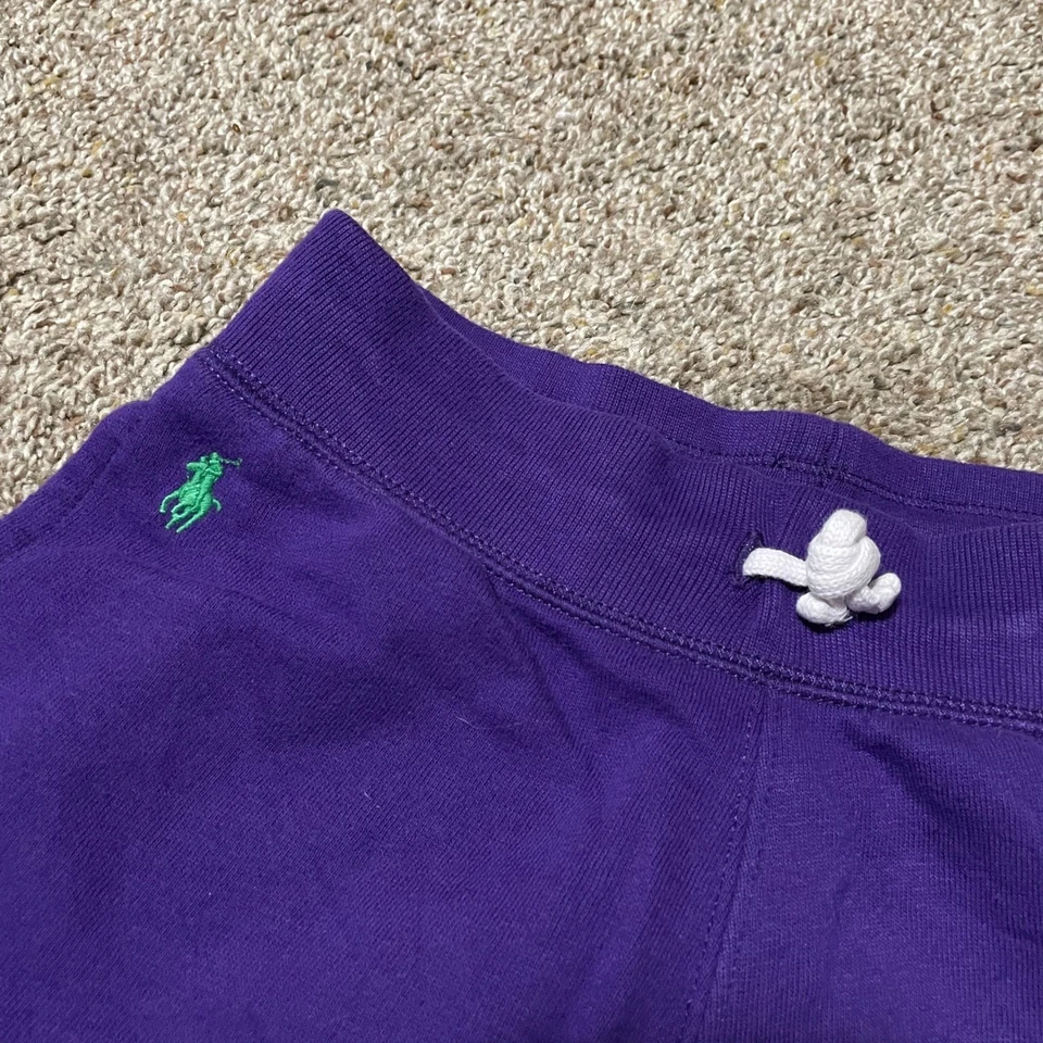Pantalones deportivos Polo Ralph Lauren niños púrpura pierna ancha talla XL (16) cómodos Foto 2 de 4