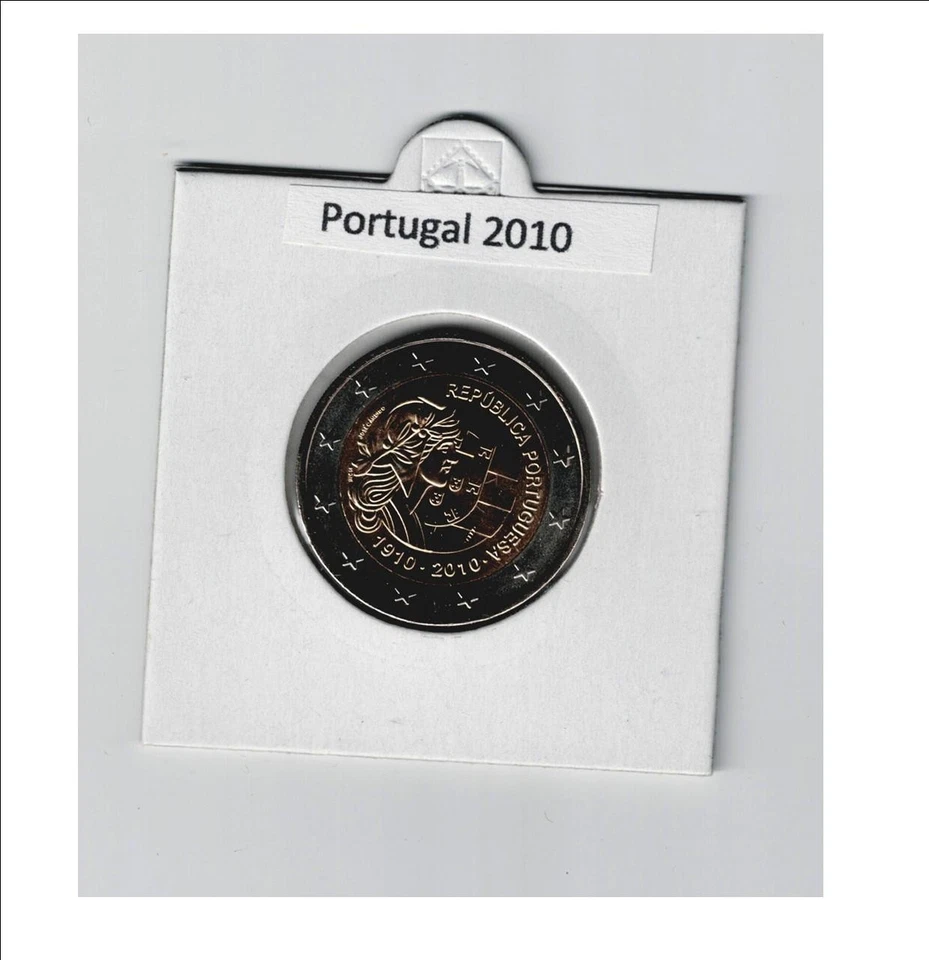 Pièce de 2 euros PORTUGAL 2010 Institution de la République NEUF - Photo 1/1